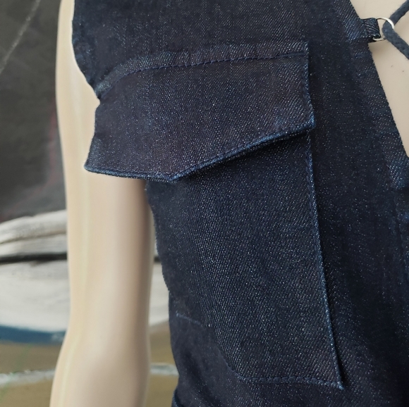 Kendall + Kylie | Sleeveless Lace-up Denim Jumpsuit - Picture 8 of 15